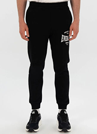 Everlast TM0106 167-Everlast Bronx NYC Siyah Lastikli Bel Normal Düz Erkek Eşofman Altı