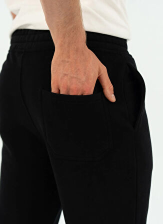 Everlast TM0106 167-Everlast Bronx NYC Siyah Lastikli Bel Normal Düz Erkek Eşofman Altı