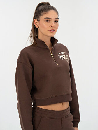 Everlast Bronx NYC Kahverengi Kadın Sweatshirt