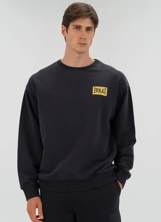 Everlast TM0167 Everlast 1910 Classic Comf Antrasit Comfort Fit Baskılı Erkek Sweatshirt