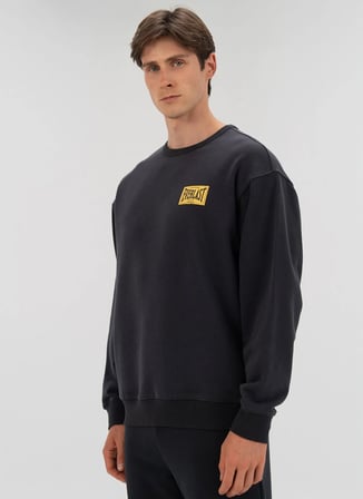 Everlast TM0167 Everlast 1910 Classic Comf Antrasit Comfort Fit Baskılı Erkek Sweatshirt