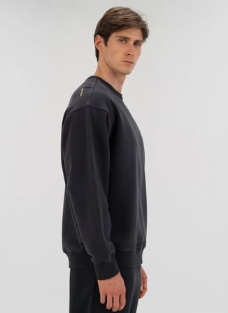 Everlast TM0167 Everlast 1910 Classic Comf Antrasit Comfort Fit Baskılı Erkek Sweatshirt