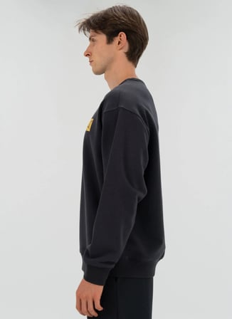 Everlast TM0167 Everlast 1910 Classic Comf Antrasit Comfort Fit Baskılı Erkek Sweatshirt