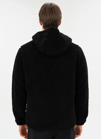 Everlast TM0112 Everlast Winter Essentials Siyah Nakışlı Erkek Zip Ceket