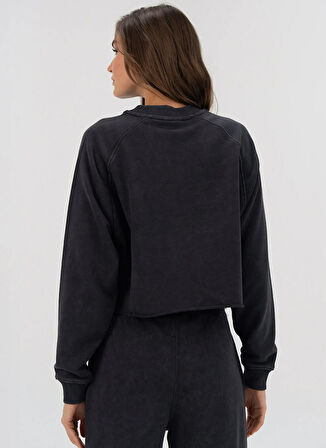 Everlast TW0089 333-Everlast Cool Relax Wmn Antrasit Bisiklet Yaka Rahat Düz Kadın Sweatshırt