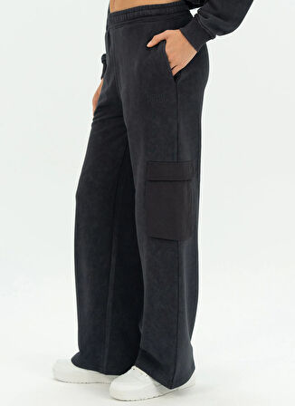 Everlast TW0091 333-Everlast Cool Relax Wmn Antrasit Lastikli Bel Regular Fit Düz Kadın Eşofman Altı