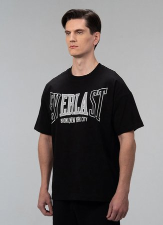 Everlast TM0172 167-Iconic Rest Oversize Siyah Bisiklet Yaka Normal Düz Erkek T-Shirt