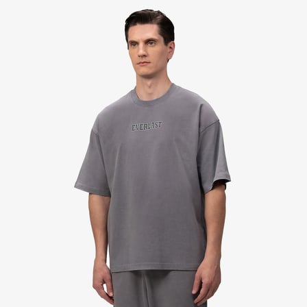Everlast Giant Logo Oversize Koyu Gri Erkek T-Shirt