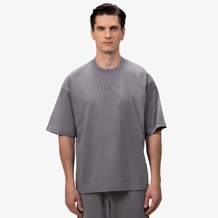 Everlast Giant Logo Oversize Koyu Gri Erkek T-Shirt