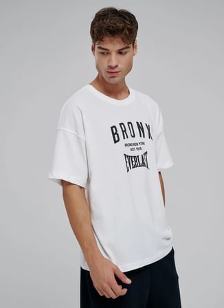 Everlast TM0204 Everlast Bronx NYC 2.0 Over Mor Düz Yaka Oversize Baskılı Erkek T-Shirt