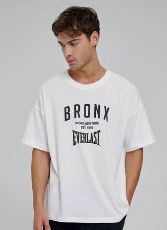 Everlast TM0204 Everlast Bronx NYC 2.0 Over Mor Düz Yaka Oversize Baskılı Erkek T-Shirt