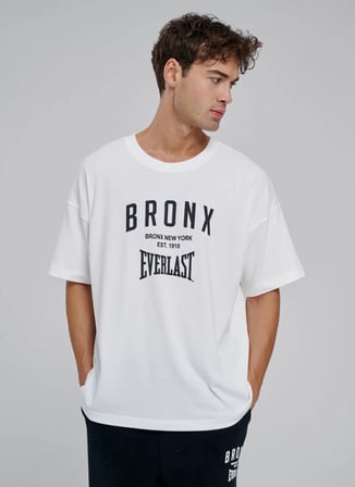 Everlast TM0204 Everlast Bronx NYC 2.0 Over Mor Düz Yaka Oversize Baskılı Erkek T-Shirt
