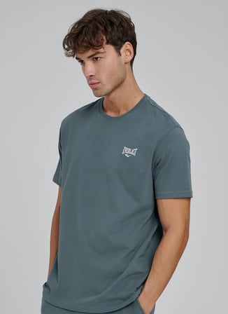 Everlast TM0215 367 - Everlast World Regular Yeşil Düz Yaka Regular Fit Baskılı Erkek T-Shirt