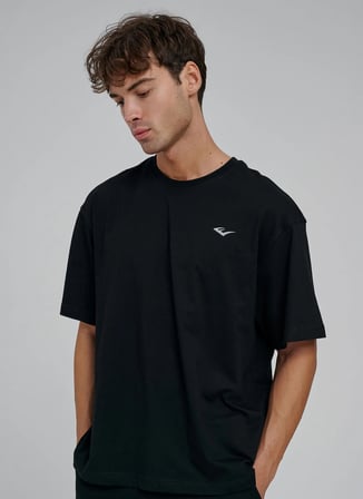 Everlast TM0224 - Ever Classics 2.0 Comfort Siyah Bisiklet Yaka Comfort Fit Baskılı Erkek T-Shirt
