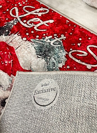 Yılbaşı Sevimli Bear Paspas  Ölçü 60x90