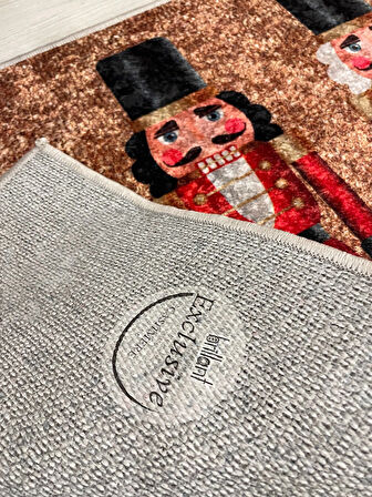 Kurşun Asker Detaylı Dekoratif Yılbaşı Paspas Ölçü 60x90