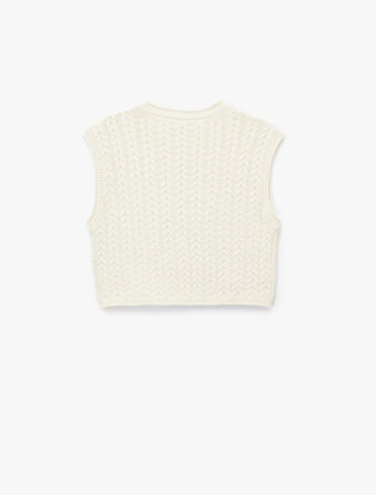 Kolsuz Bisiklet Yaka Saç Örgü Süveter