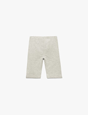 Pamuklu Beli Lastikli 3'lü Basic Kısa Tayt Seti