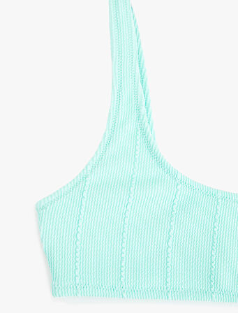 Spor U Yaka Dokulu Bralet Bikini Üstü