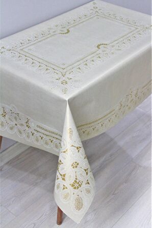 Elyaf  Astarlı Silinebilir Pvc 120x160 Hazır Muşamba Masa Örtüsü - Doradüzzincir