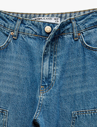 Pamuklu Düz Kesim Düz Paça Jean Pantolon - Carpenter Jean