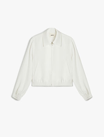 Regular Fit Fermuarlı Uzun Kollu Bomber Ceket