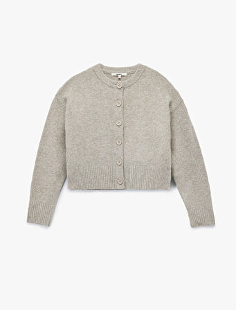 Uzun Kollu Bisiklet Yaka Triko Hırka