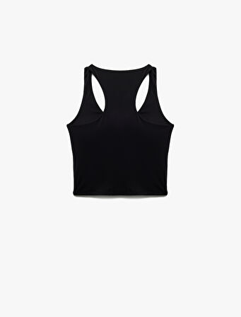 U Yaka Kolsuz Slim Fit İnterlok Sporcu Atleti
