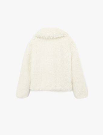 Suni Kürk Mont Uzun Kollu Crop