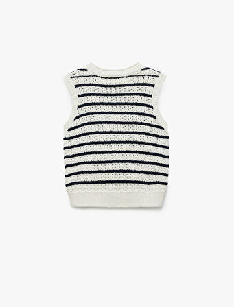 Ajurlu Bisiklet Yaka Kolsuz Triko Atlet