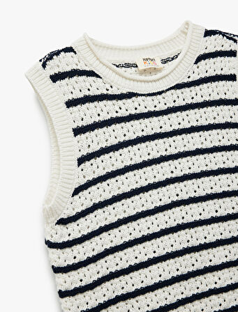 Ajurlu Bisiklet Yaka Kolsuz Triko Atlet