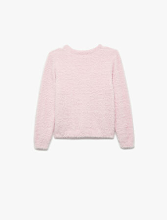 V Yaka Düğmeli Uzun Kollu Basic Hırka