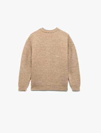 Düğmeli Uzun Kollu Yuvarlak Yaka Basic Triko Hırka