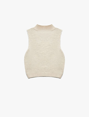 Nakışlı Fiyonk Detaylı DikYaka Triko Atlet