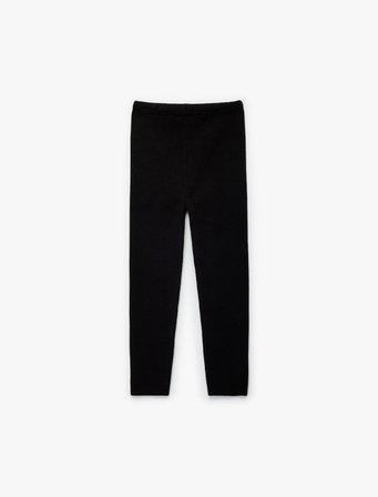 Viskon Karışımlı Beli Bağcıklı Triko Pantolon