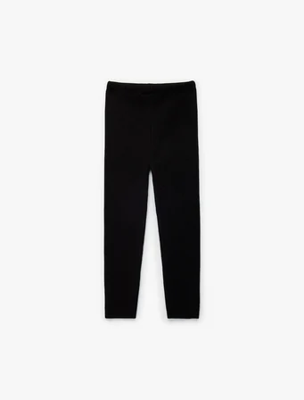 Viskon Karışımlı Beli Bağcıklı Triko Pantolon