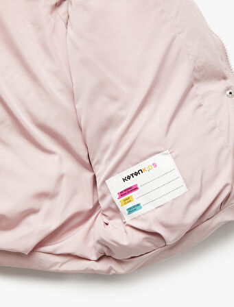 Dik Yaka Fermuarlı Kolsuz Şişme Yelek