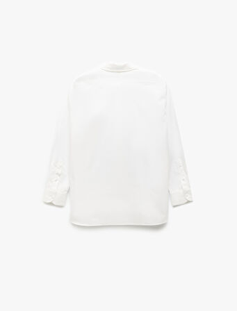 Pamuklu Uzun Kollu Klasik Yaka Poplin Gömlek