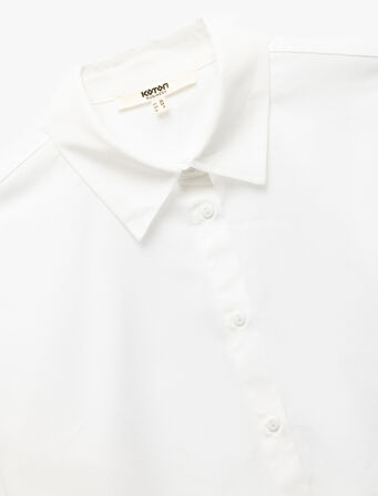 Pamuklu Uzun Kollu Klasik Yaka Poplin Gömlek