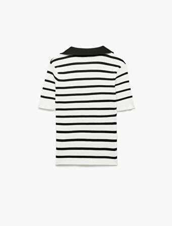 Kısa Kollu Polo Yaka Triko Kazak