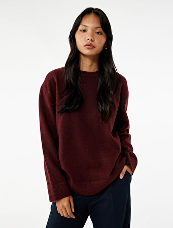 Uzun Kollu Bisiklet Yaka Basic Triko Kazak