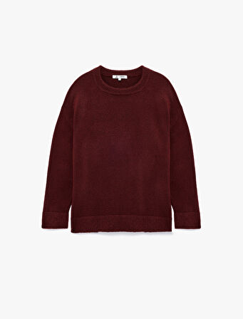 Uzun Kollu Bisiklet Yaka Basic Triko Kazak