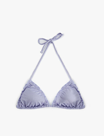 Parlak Fırfırlı Bikini Üstü