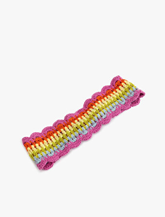 Çizgili Örme Saç Bandı