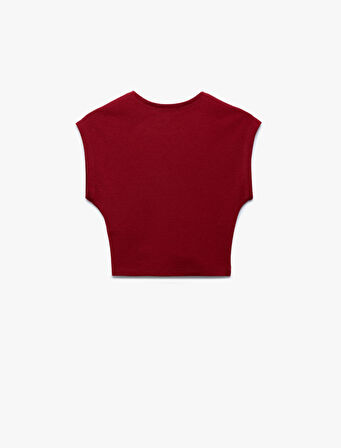 Bisiklet Yaka Kolsuz Modal Karışımlı Slim Fit Crop Kadın Tişört