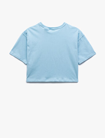 Pamuklu Lola Bunny Baskılı Kısa Kollu Bisiklet Yaka Lisanslı Crop Tişört