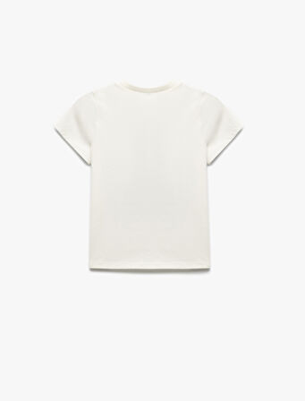 Pamuklu Kısa Kollu Bisiklet Yaka Atatürklü Tişört