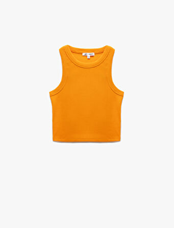 Halter Yaka Fitilli Slim Fit Crop Kadın Atlet