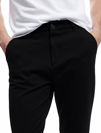 Normal Bel Cep Detaylı Slim Fit Chino Pantolon