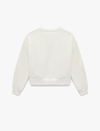 Üç İplik Şardonlu Uzun Kollu Bisiklet Yaka Basic Sweatshirt